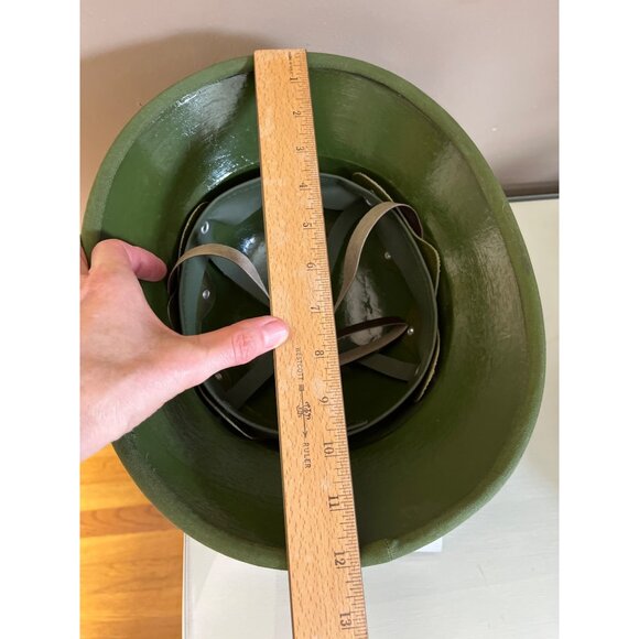 Vietnamese Pith Fiber Green Helmet Military Surplus Vintage Militaria - Picture 11 of 12